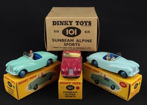 Dinky toys 106 sunbeam alpine sports trade box jj44 front