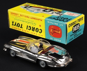 Corgi toys 303s mercedes benz open roadster 300sl jj473 back