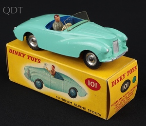 Dinky toys 101 sunbeam alpine sports spun jj485 front