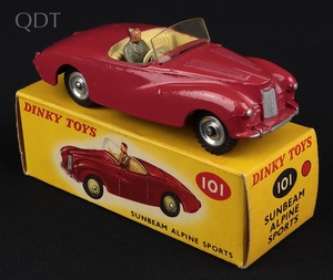 Dinky toys 101 sunbeam alpine sports spun jj486 front