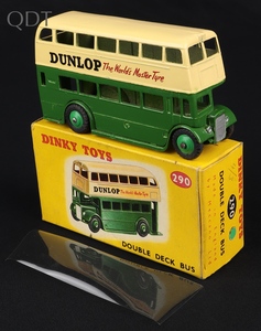 Dinky toys 290 dunlop double deck bus jj518 front