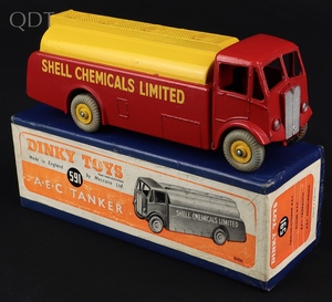 Dinky toys 591 aec tanker shell chemicals limited tanker jj695 front