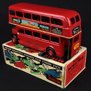 Tri ang minic 60m double deck bus jj609 back