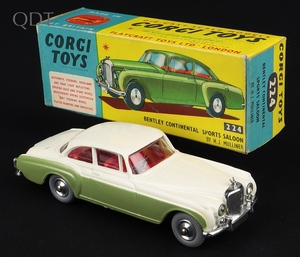 Corgi toys 224 bentley continental jj626 front