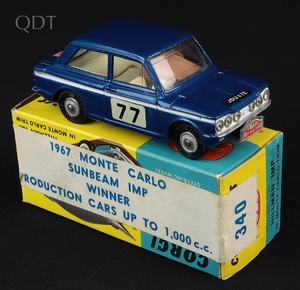 Corgi  toys 340 1967 monte carlo sunbeam imp winner jj719 front