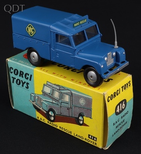Corgi toys 416 rac radio rescue landrover jj726 front