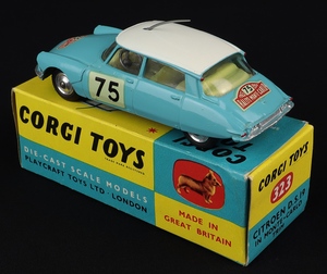 Corgi  toys 323 citroen d.s. 19  'monte carlo' jj815 back