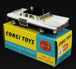 Corgi toys 481 chevrolet police car jj565 back