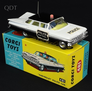 Corgi toys 481 chevrolet police car jj565 front