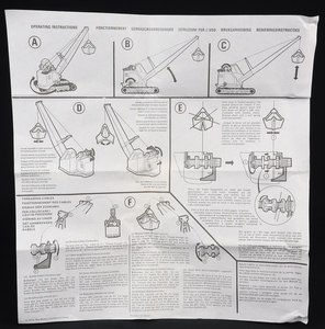 Corgi major 1153 priestman boom crane grab jj921 leaflet