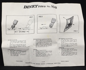 Dinky toys 108 sam's car jj951 leaflet