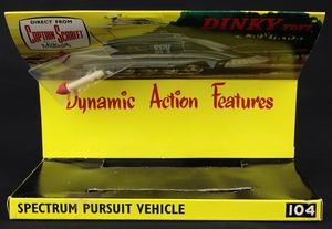 Dinky toys 104 spectrum pursuit vehicle jj950 plinth