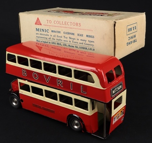 Tri ang minic 60 double decker bus ovaltine jj970 back