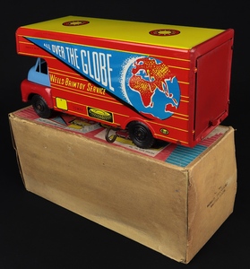 Wells brimtoy transport van  all over globe jj993 back