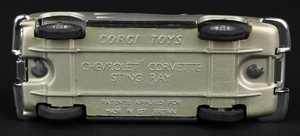 Corgi toys 310 chevrolet corvette sting ray kk82 base