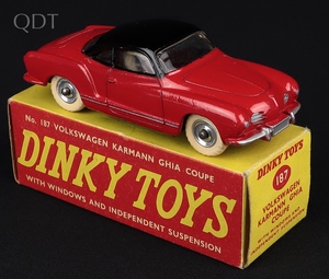 Dinky toys 187 volkswagen karmann ghia coupe kk123 front