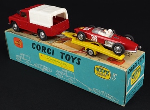 Corgi toys gift set 17 land rover ferrari racing car trailer kk270 back