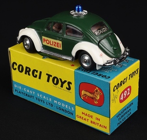 Corgi toys 492 vw police car polizei kk271 back