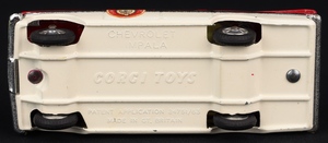 Corgi toys 482 chevrolet fire chief car kk311 base