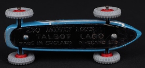 Dinky toys 230 talbot lago racing car kk332 base