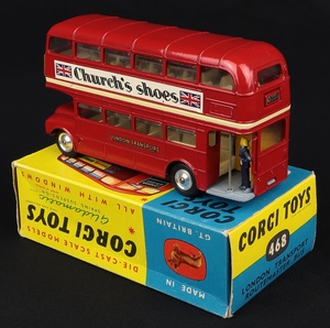 Corgi toys 468 london routemaster bus kk504 back
