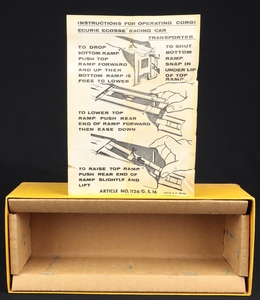 Corgi toys 1126 ecurie ecosse car transporter kk613 box