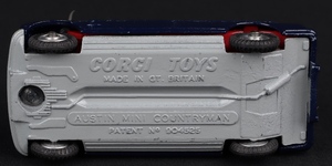 Corgi toys 448 bmc mini police van with tracker dog kk692 base