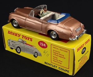 Dinky toys 194 bentley coupe kk759 back