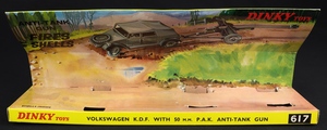 Dinky toys 617 volkswagen kdf & 50mm p.a.k. anti tank gun kk826 plinth