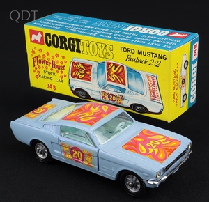 Corgi toys 348 ford mustang flower power stock racing car kk841 front