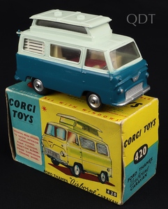 Corgi toys 420 ford thames airborne caravan kk858 front