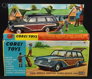 Corgi toys 440 ford cortina golfing set kk889 front