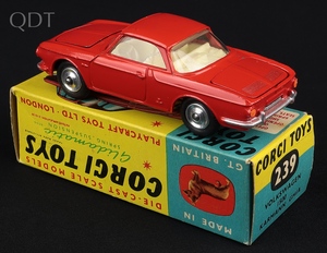 Corgi toys 239 vw karmann ghia kk980 back