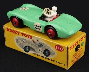 Dinky toys 110 aston martin db3 sports ll25 back