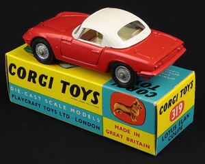 Corgi toys 319 lotus elan coupe ll79 back