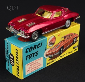 Corgi toys 310 chevrolet corvette sting ray ll132 front