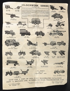 Britains 1877 beetle lorry army ll259 leaflet