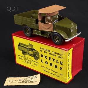 Britains 1877 beetle lorry army ll259 front