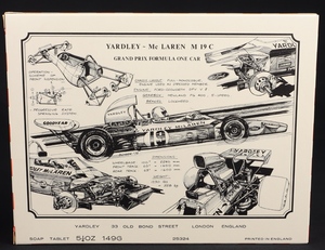 Yardley soap and car set corgi  yardley mclaren ff605 back