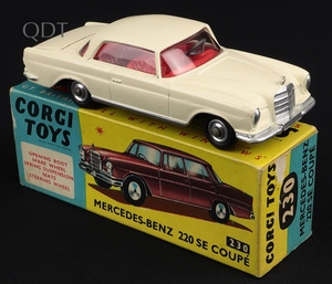 Corgi toys 230 mercedes benz 220 se coupe ll503 front