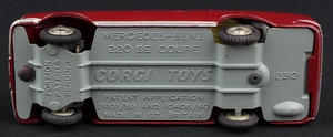Corgi toys 230 mercedes benz 220 se coupe ll504 base