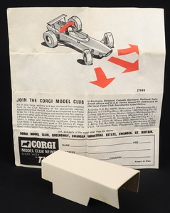 Corgi toys 158 lotus climax f1 ll567 leaflet packing