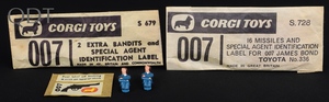 Corgi toys james bond accessory packets ll595 front