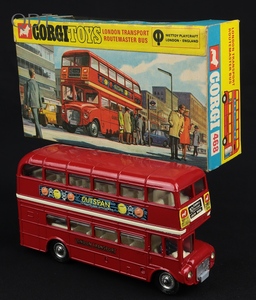 Corgi toys 468 london transport bus outspan ll629 front