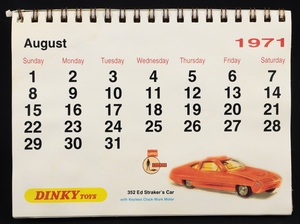 Dinky toys calendar 1971 bb701 august