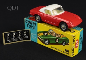 Corgi toys 319 lotus elan coupe ll905 front