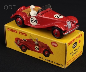Dinky toys 106 m.g. midget sports ll907 front