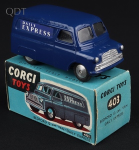 Corgi 403 bedford daily express van ll284 front 1