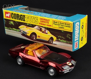 Corgi toys 300 chevrolet corvette stingray mm40 front