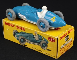 Dinky toys 230 talbot lago racing car mm88 back